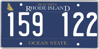 RI license plate 159122