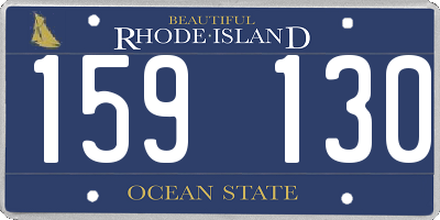 RI license plate 159130