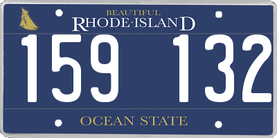 RI license plate 159132