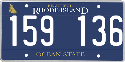 RI license plate 159136