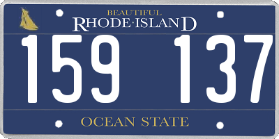 RI license plate 159137