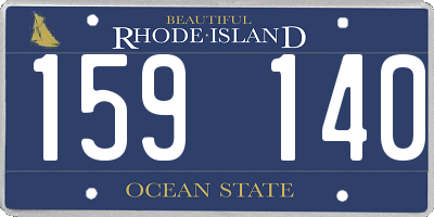 RI license plate 159140
