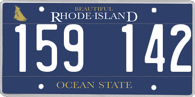 RI license plate 159142