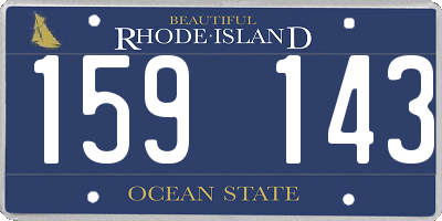 RI license plate 159143
