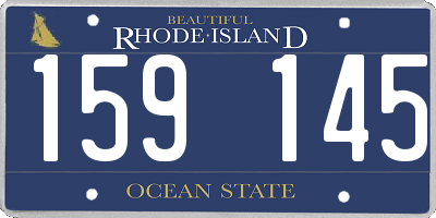 RI license plate 159145