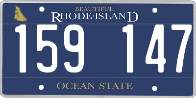 RI license plate 159147