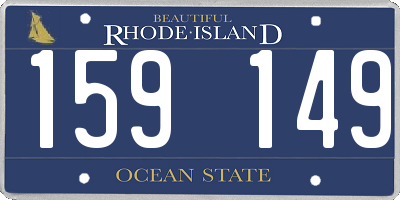 RI license plate 159149