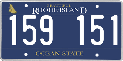 RI license plate 159151