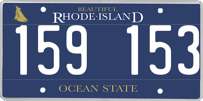 RI license plate 159153