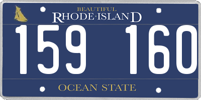 RI license plate 159160
