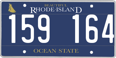 RI license plate 159164