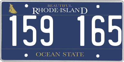 RI license plate 159165