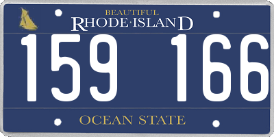 RI license plate 159166