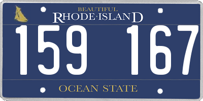 RI license plate 159167