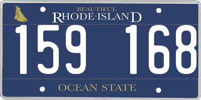 RI license plate 159168