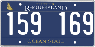 RI license plate 159169