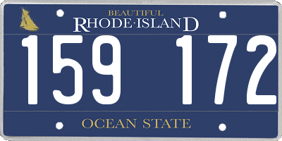 RI license plate 159172