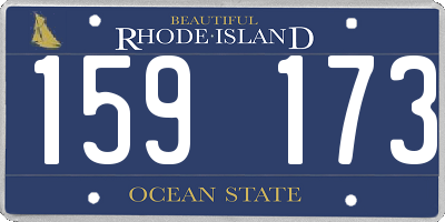 RI license plate 159173