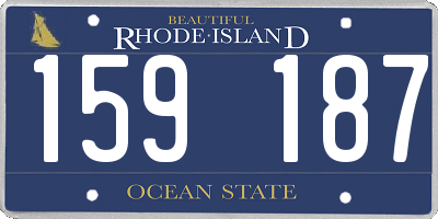 RI license plate 159187