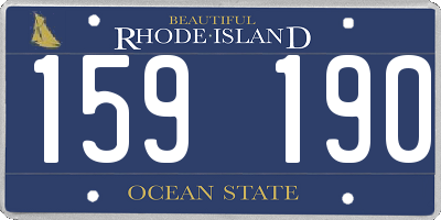 RI license plate 159190