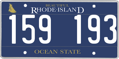 RI license plate 159193