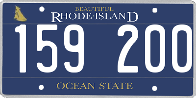 RI license plate 159200
