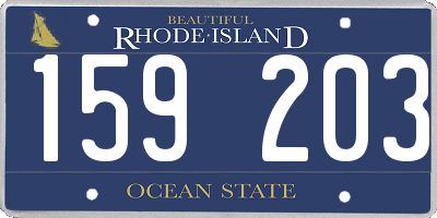 RI license plate 159203