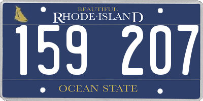 RI license plate 159207
