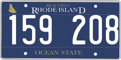 RI license plate 159208