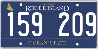 RI license plate 159209
