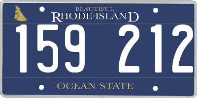 RI license plate 159212