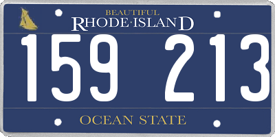RI license plate 159213