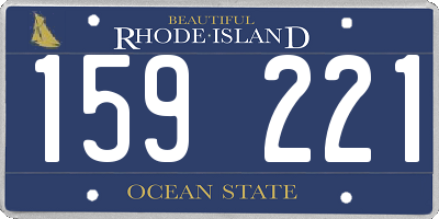 RI license plate 159221