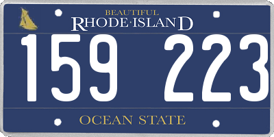 RI license plate 159223