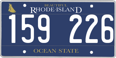 RI license plate 159226