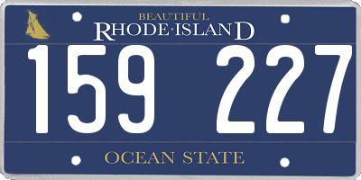 RI license plate 159227