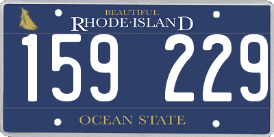 RI license plate 159229