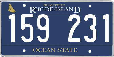 RI license plate 159231