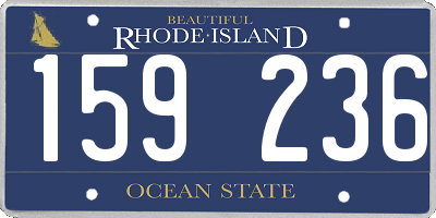RI license plate 159236