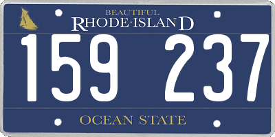 RI license plate 159237