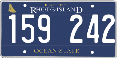 RI license plate 159242