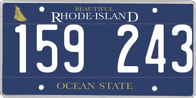 RI license plate 159243
