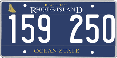 RI license plate 159250