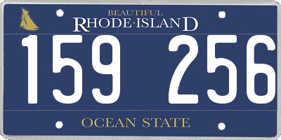 RI license plate 159256