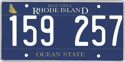 RI license plate 159257