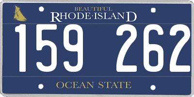 RI license plate 159262
