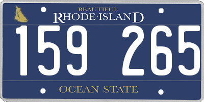 RI license plate 159265