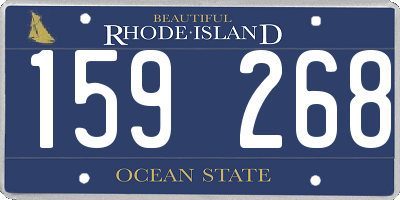 RI license plate 159268