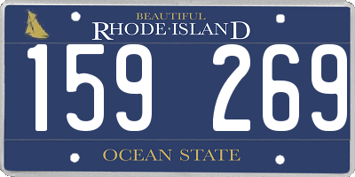 RI license plate 159269