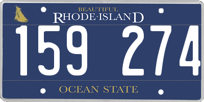 RI license plate 159274